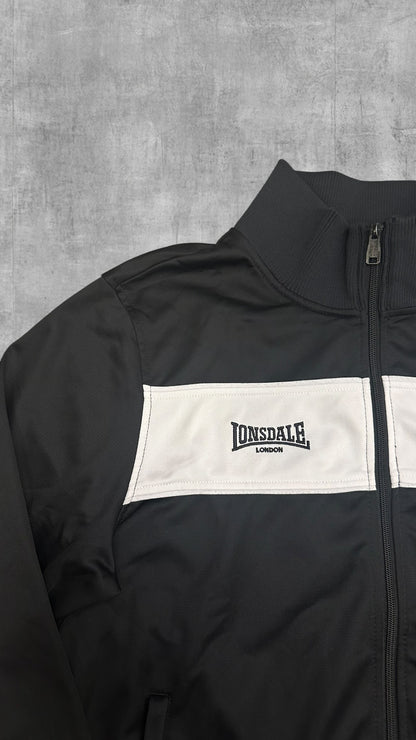 Lonsdale London Trainingsjacke Schwarz Weiß L Slim Fit