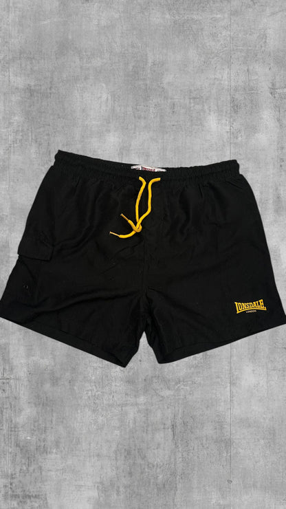 Lonsdale London Shorts Badehose Schwarz Gold M - L