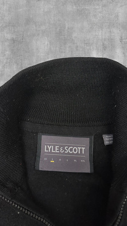 Lyle & Scott Half Zip Rollkragenpullover Schwarz S