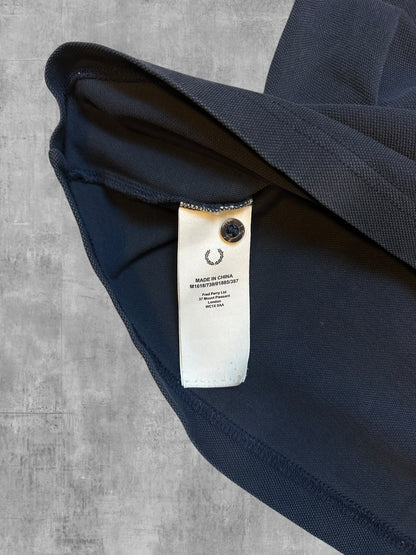 Fred Perry Polo Shirt Navy Blau Beige L