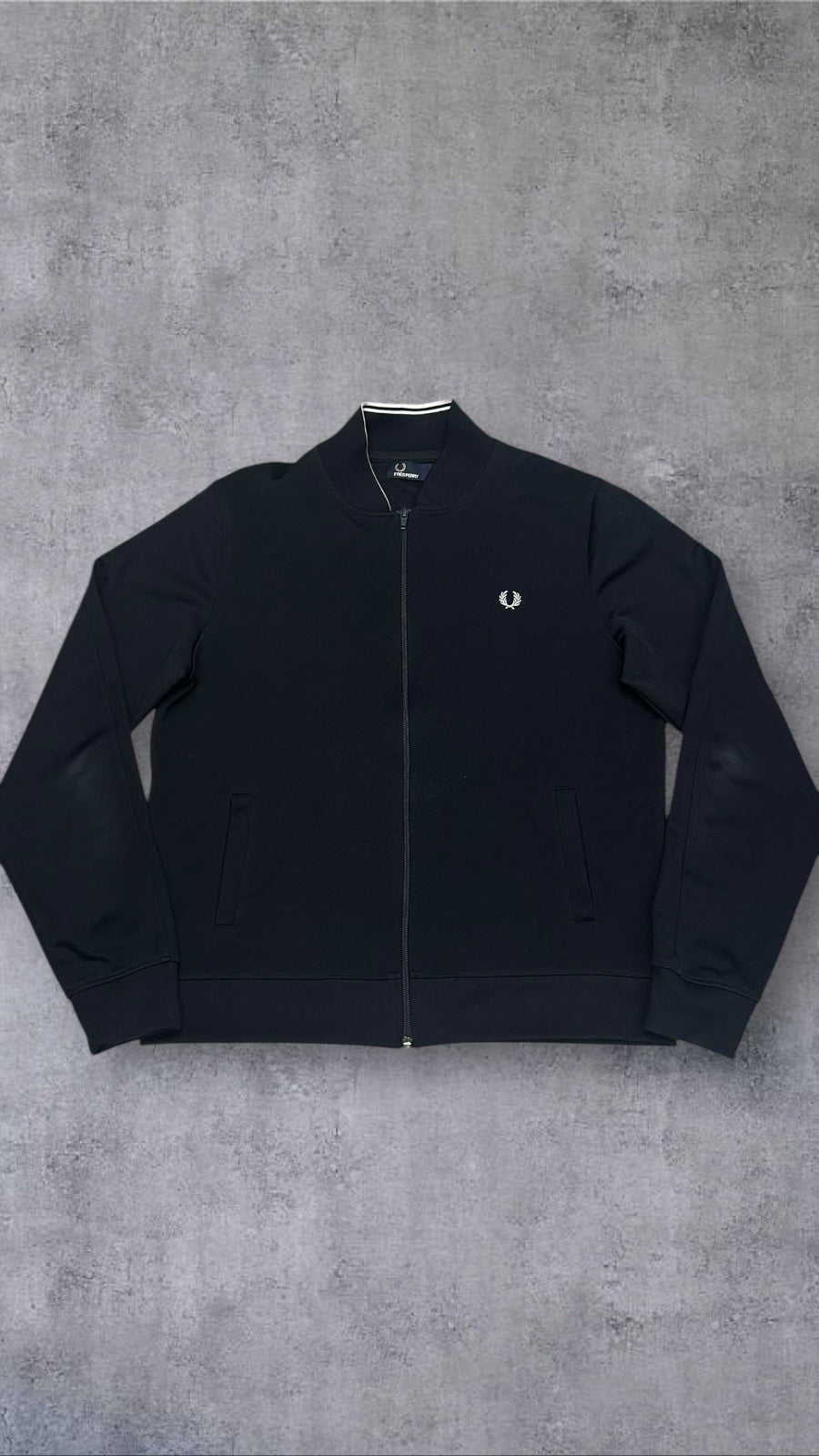 Fred Perry Trainingsjacke Zip Jacke Schwarz L