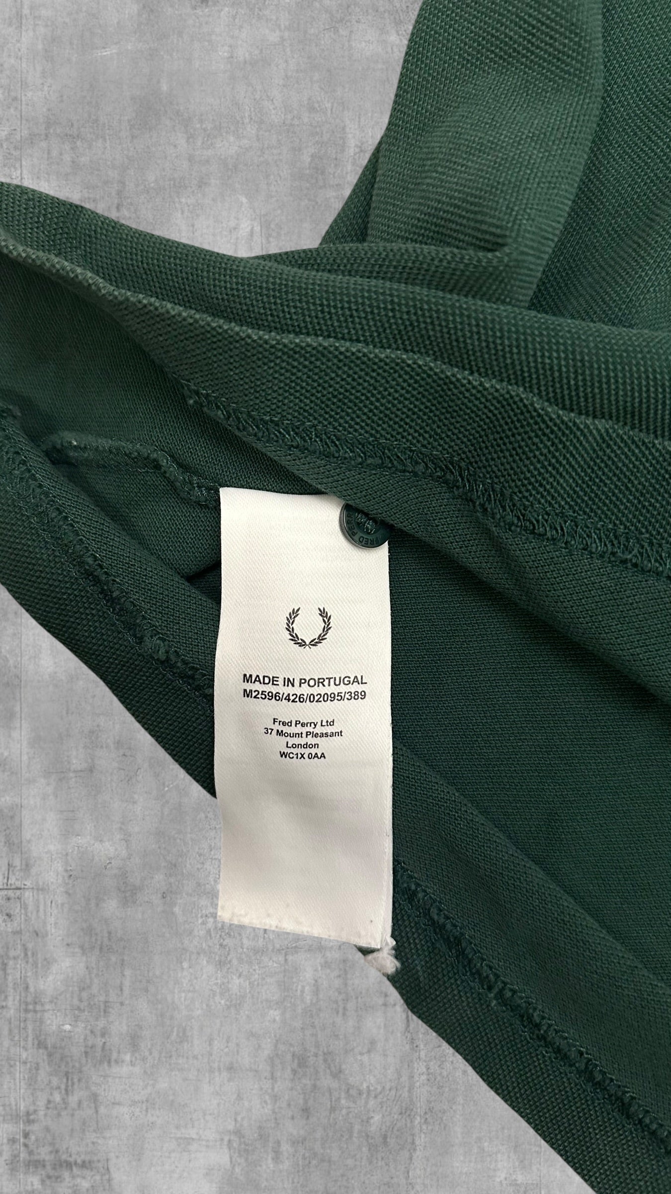 Fred Perry Polo Shirt Dunkelgrün Schwarz XL