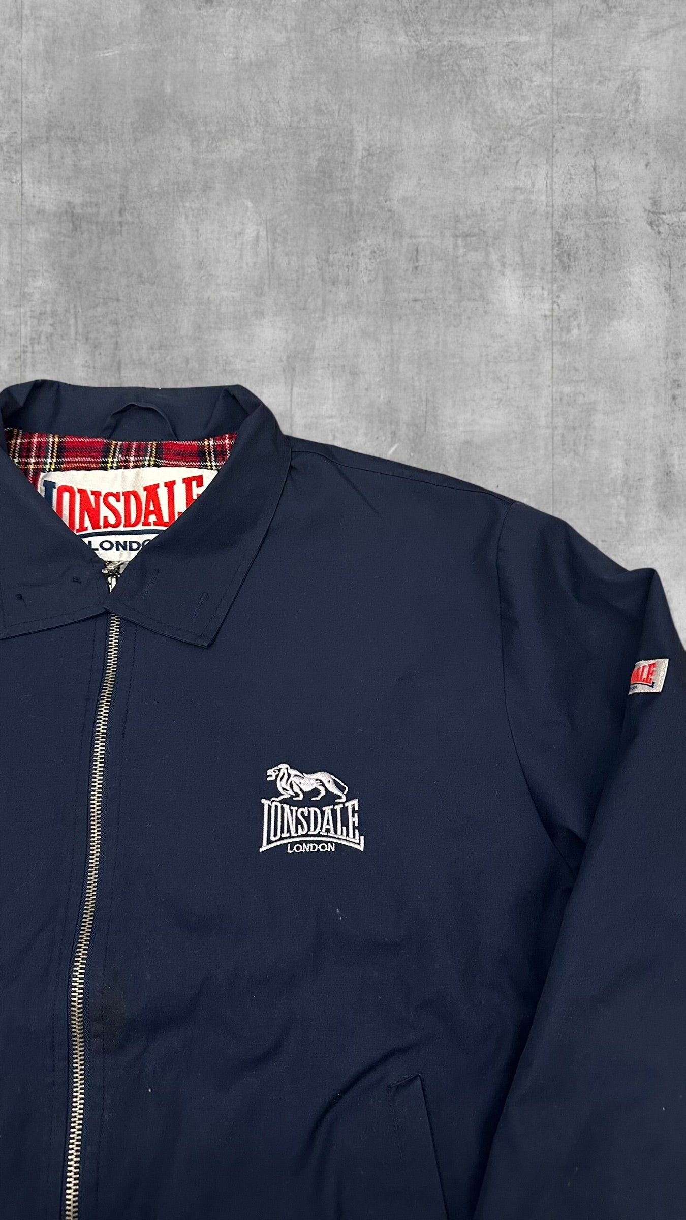 Lonsdale London Bomberjacke Harrington Jacke Navy Blau L
