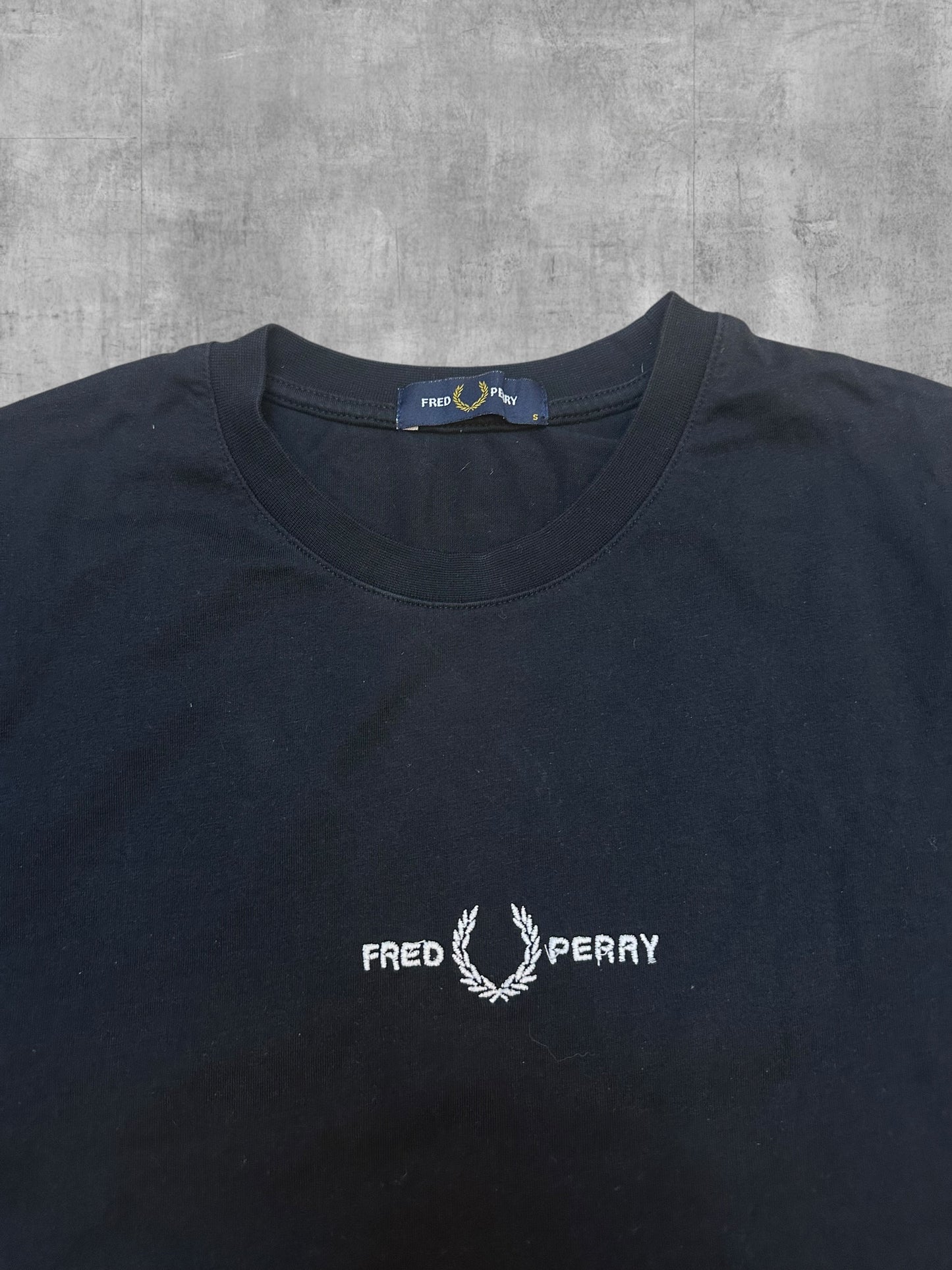 Fred Perry T shirt Tee Schwarz Weiß S