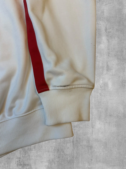 Fred Perry Trainingsjacke Taped Weiß Weinrot L