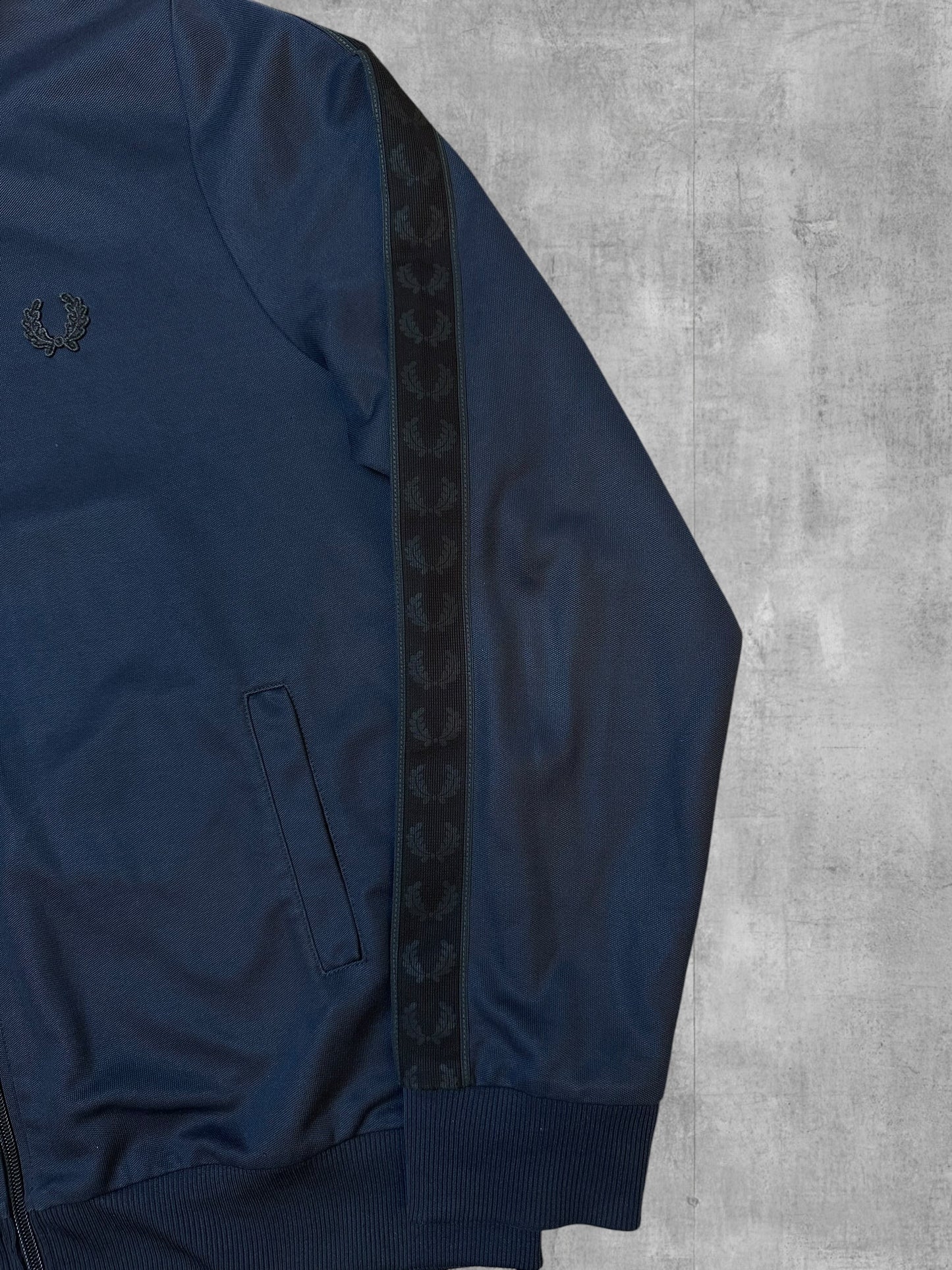 Fred Perry Trainingsjacke Taped Navy Blau Schwarz XL