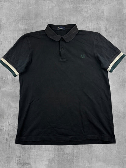Fred Perry Polo Shirt Schwarz Dunkelgrün L