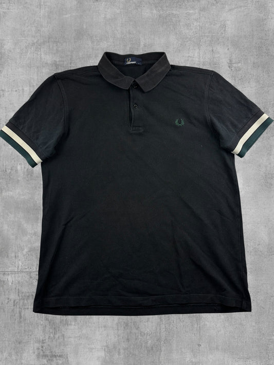 Fred Perry Polo Shirt Schwarz Dunkelgrün L