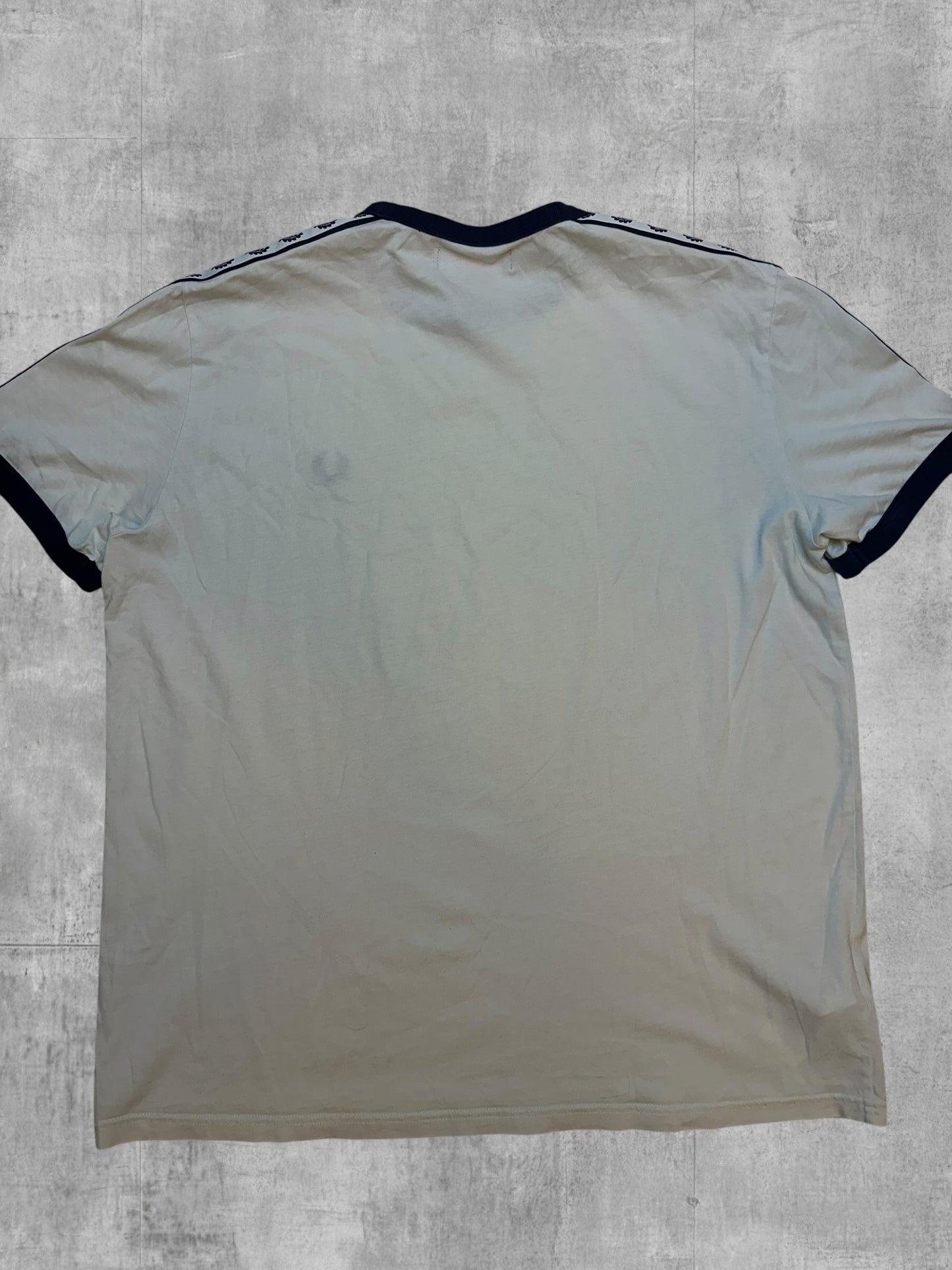 Fred Perry T-shirt Taped Weiß Schwarz L