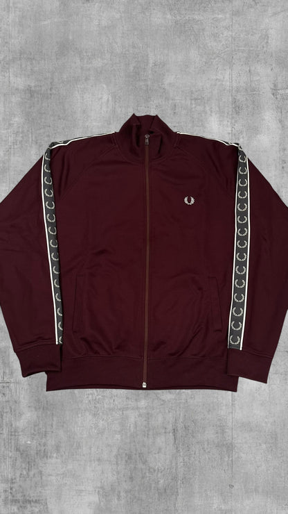 Fred Perry Trainingsjacke Taped Weinrot L