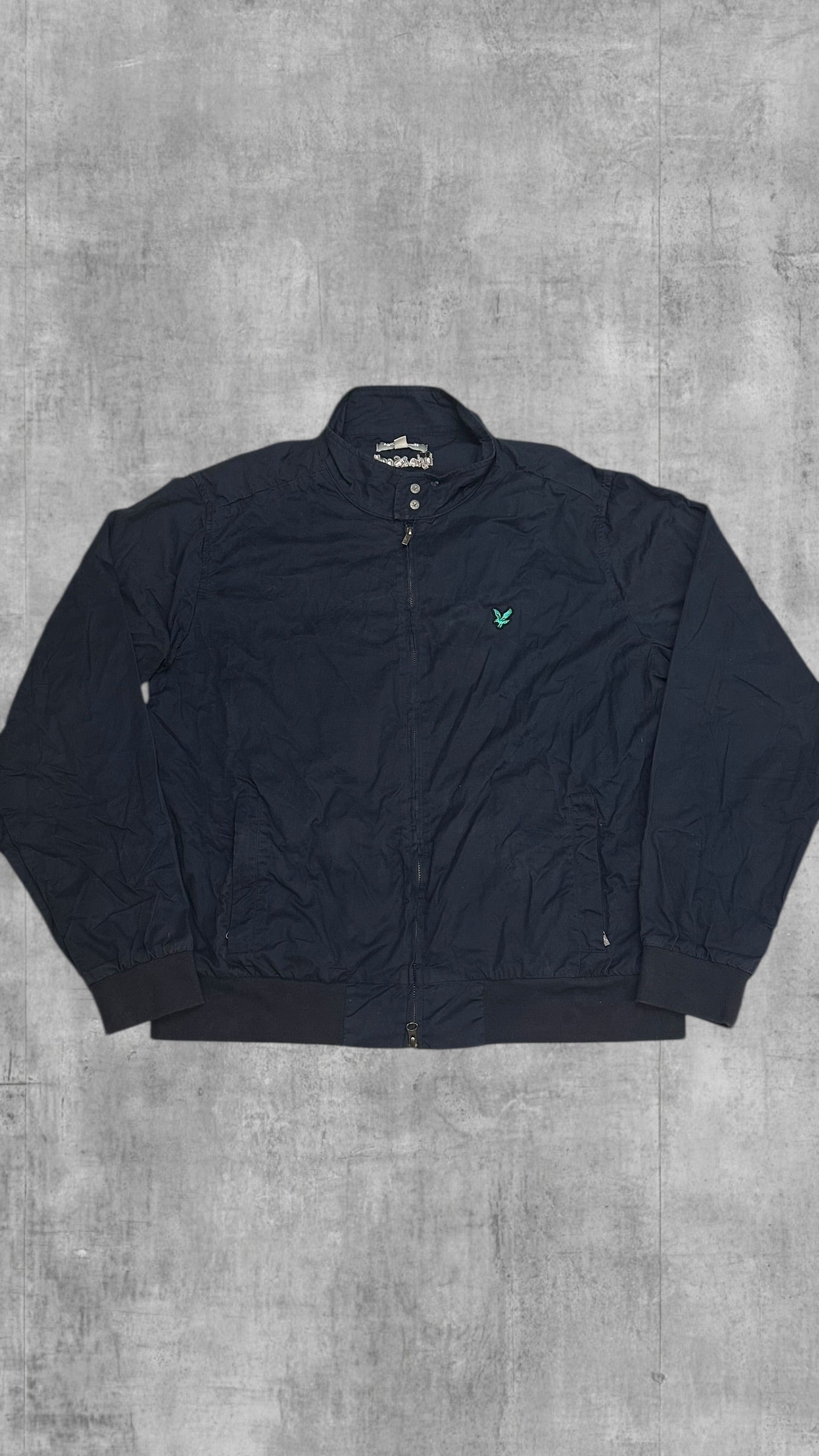 Vintage Lyle & Scott Bomberjacke Windbreaker Navy Blau XL
