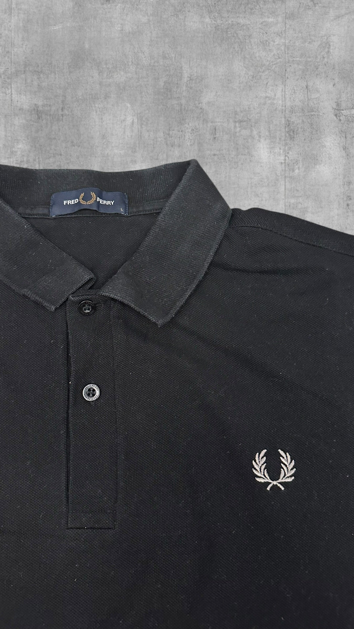 Fred Perry Polo Shirt Schwarz L