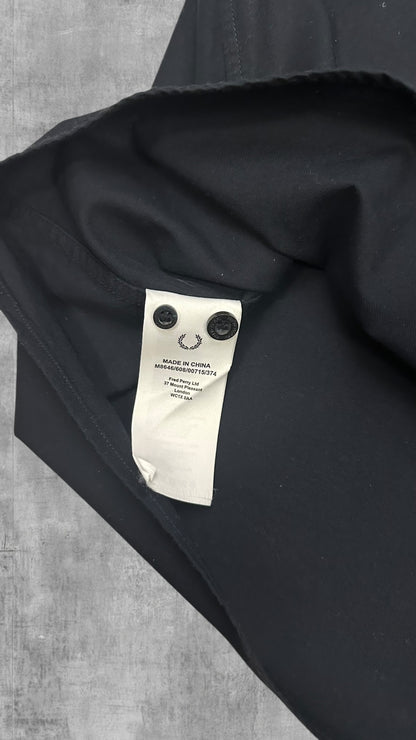 Fred Perry Kurzarmhemd Backprint Schwarz XL