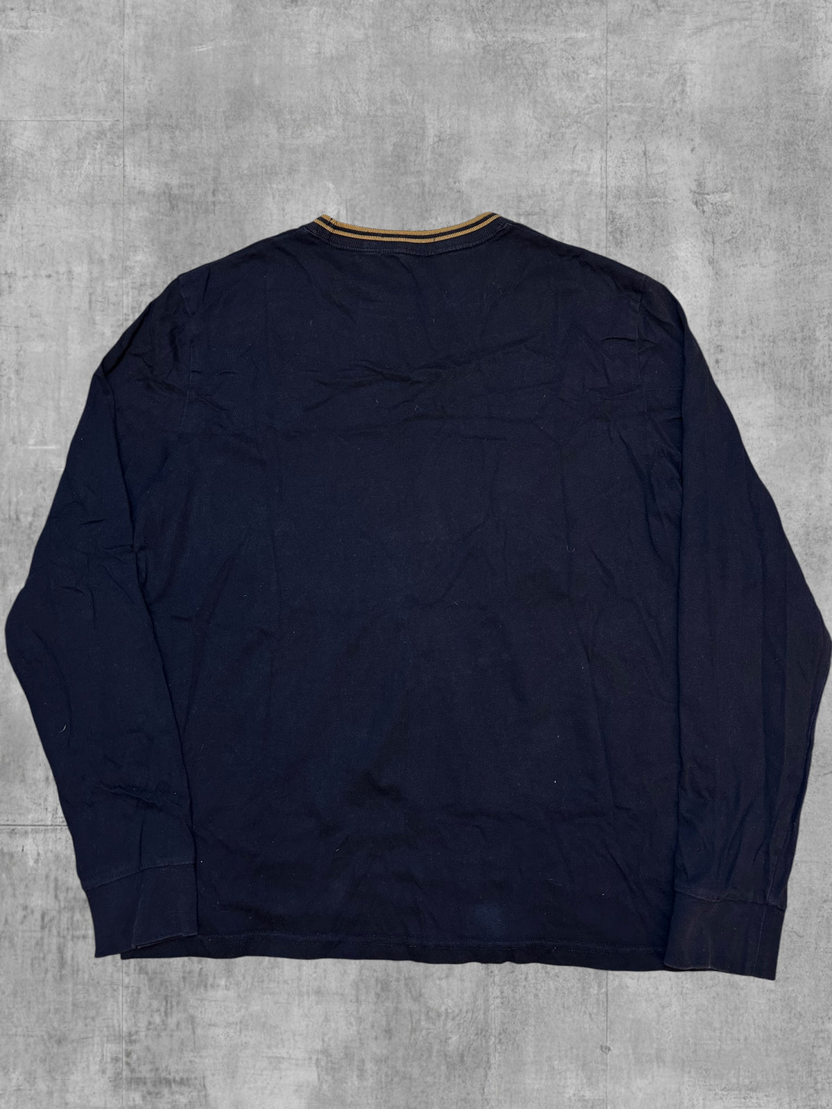 Fred Perry Longsleeve Schwarz Gold M