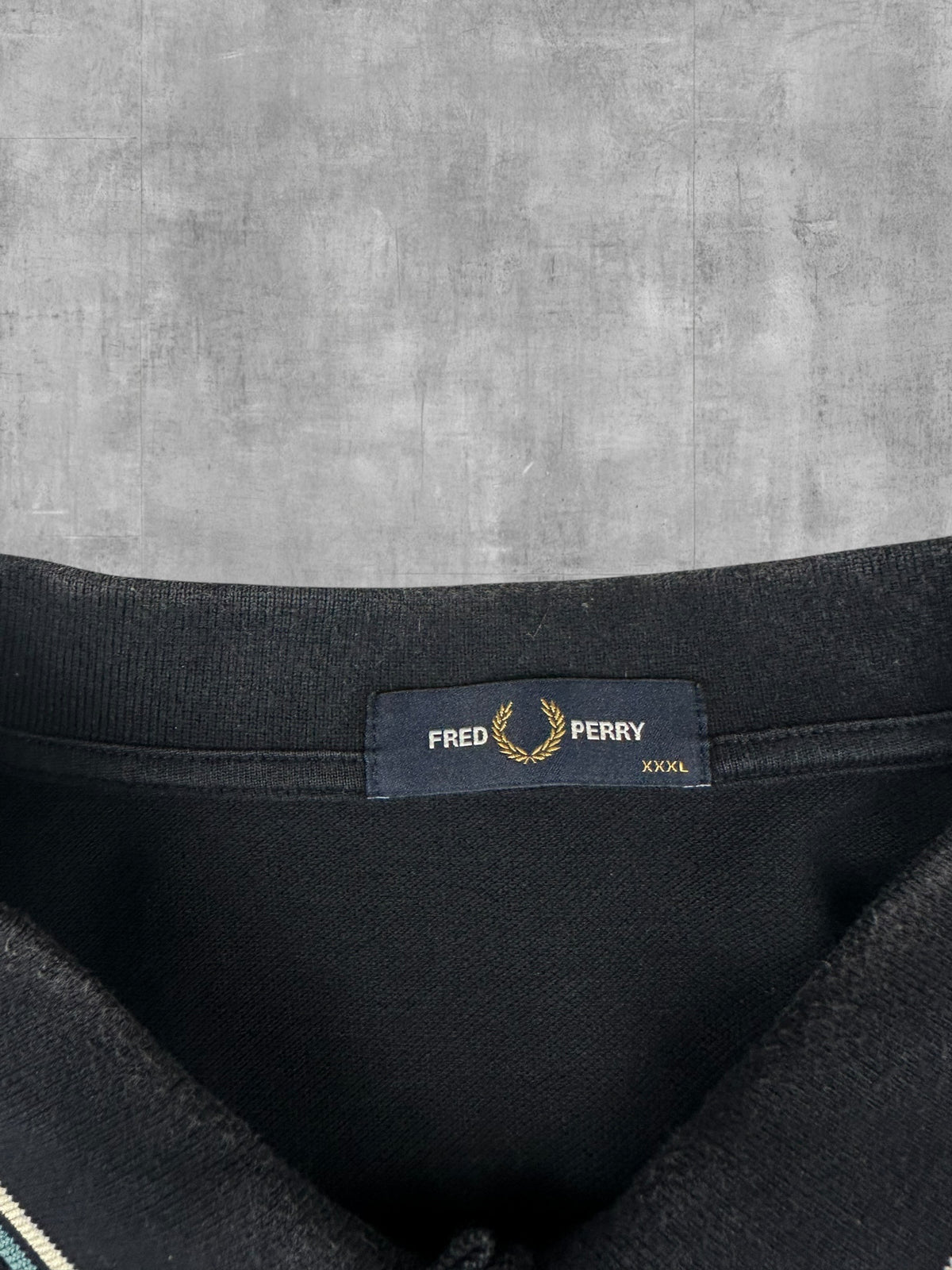 Fred Perry Polo Shirt Schwarz Türkis Weiß 3XL