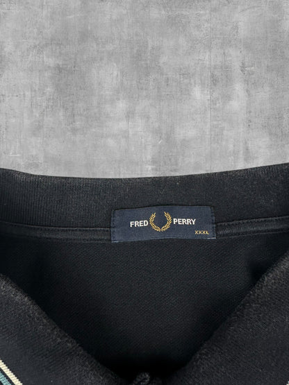 Fred Perry Polo Shirt Schwarz Türkis Weiß 3XL