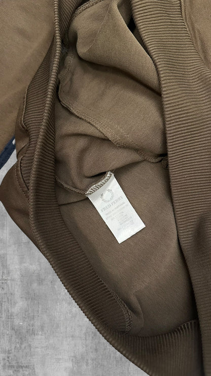 Fred Perry Vintage Trainingsjacke Taped Braun Schwarz L