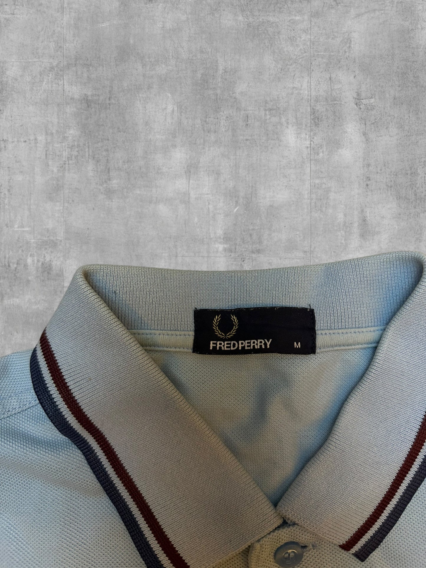 Fred Perry Polo Shirt Türkis Schwarz M