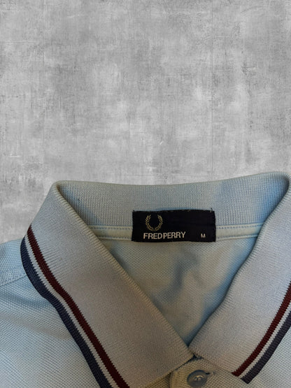 Fred Perry Polo Shirt Türkis Schwarz M