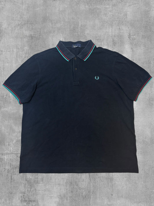 Fred Perry Polo Shirt Schwarz Türkis Weinrot XL