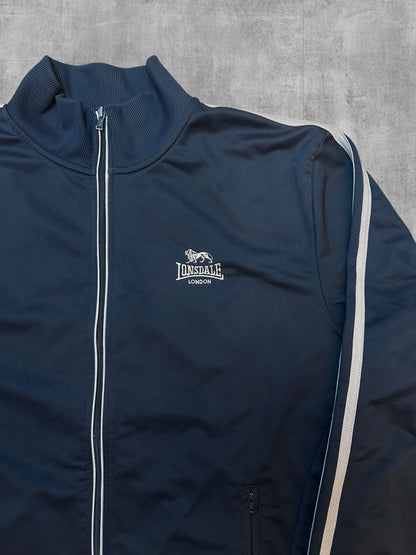 Lonsdale London Trainingsjacke Navy Blau Hellgrau L