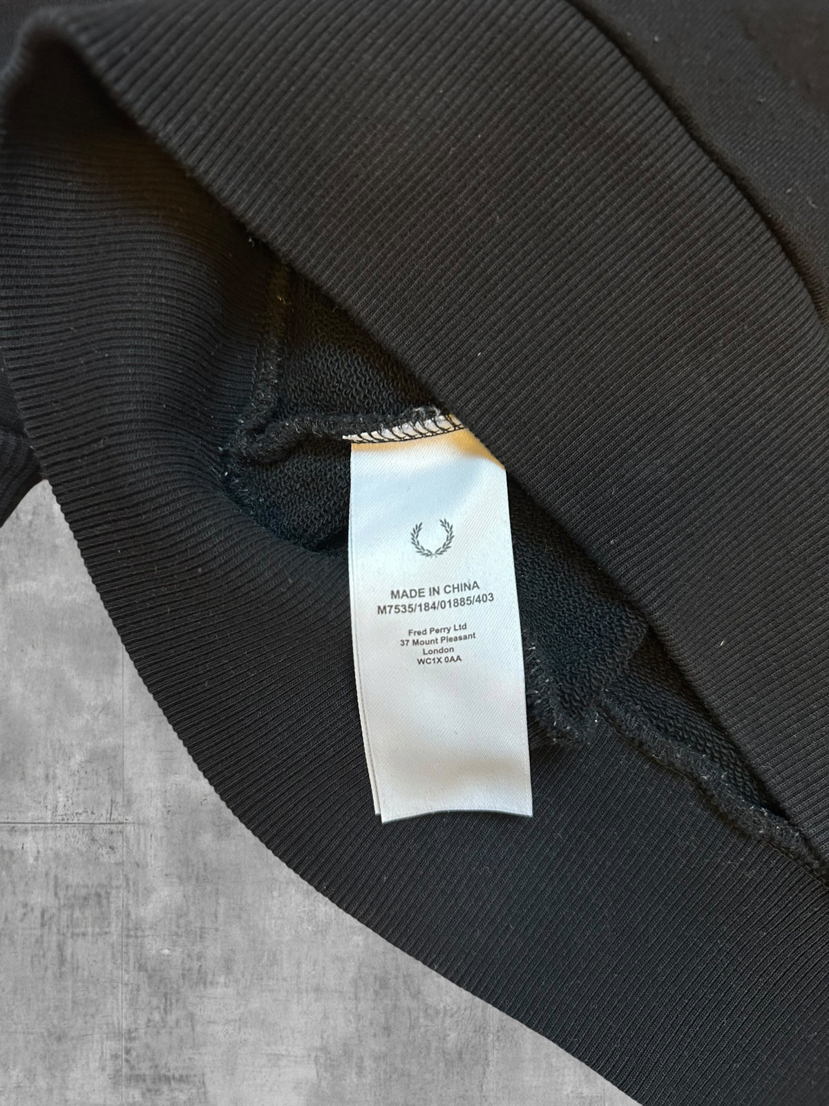 Fred Perry Sweatshirt Schwarz S