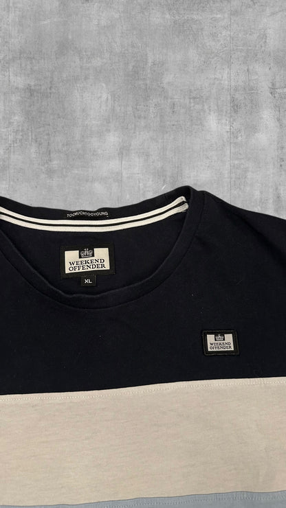 Weekend Offender T-shirt Schwarz Blau Weiß XL