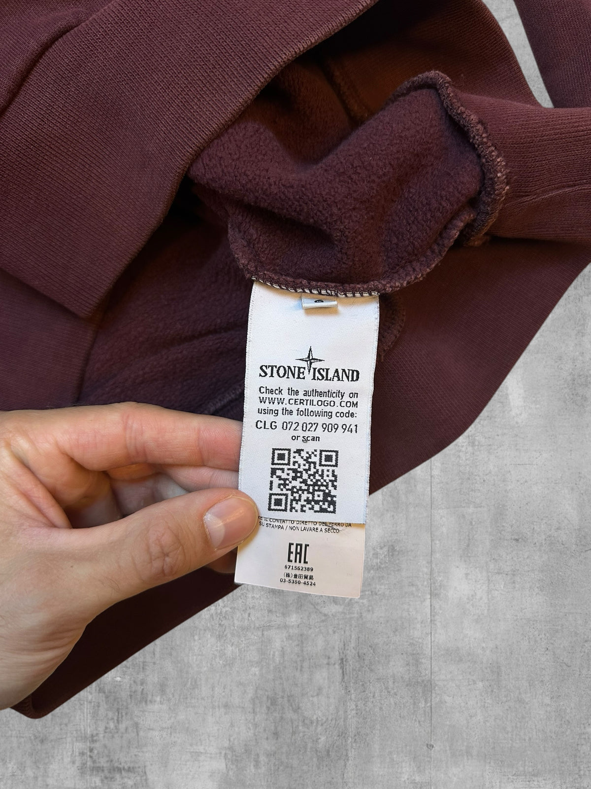 Stone Island Sweat-shirt Bordeaux S