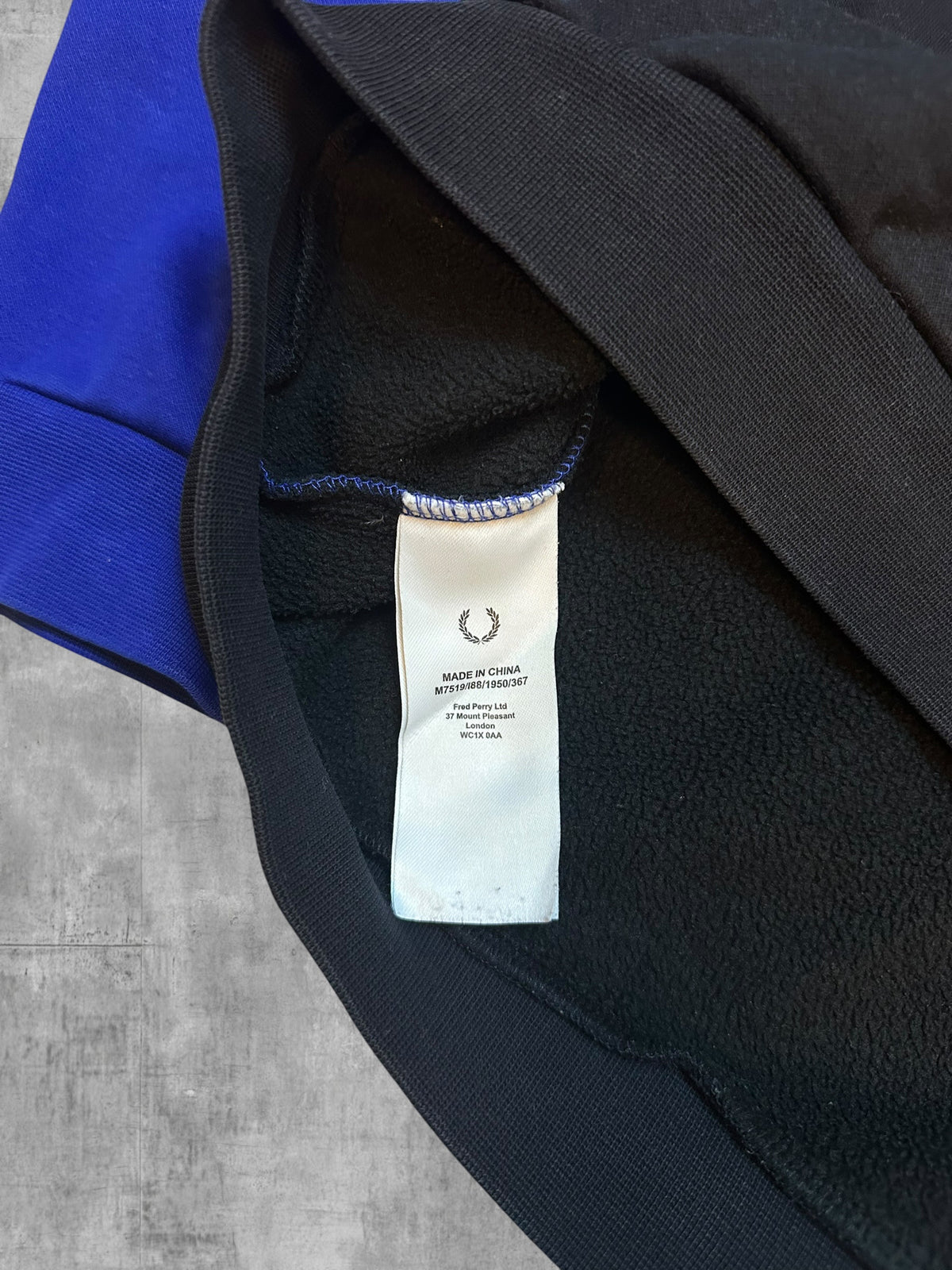 Fred Perry Sweatshirt Schwarz Blau Weiß XXL