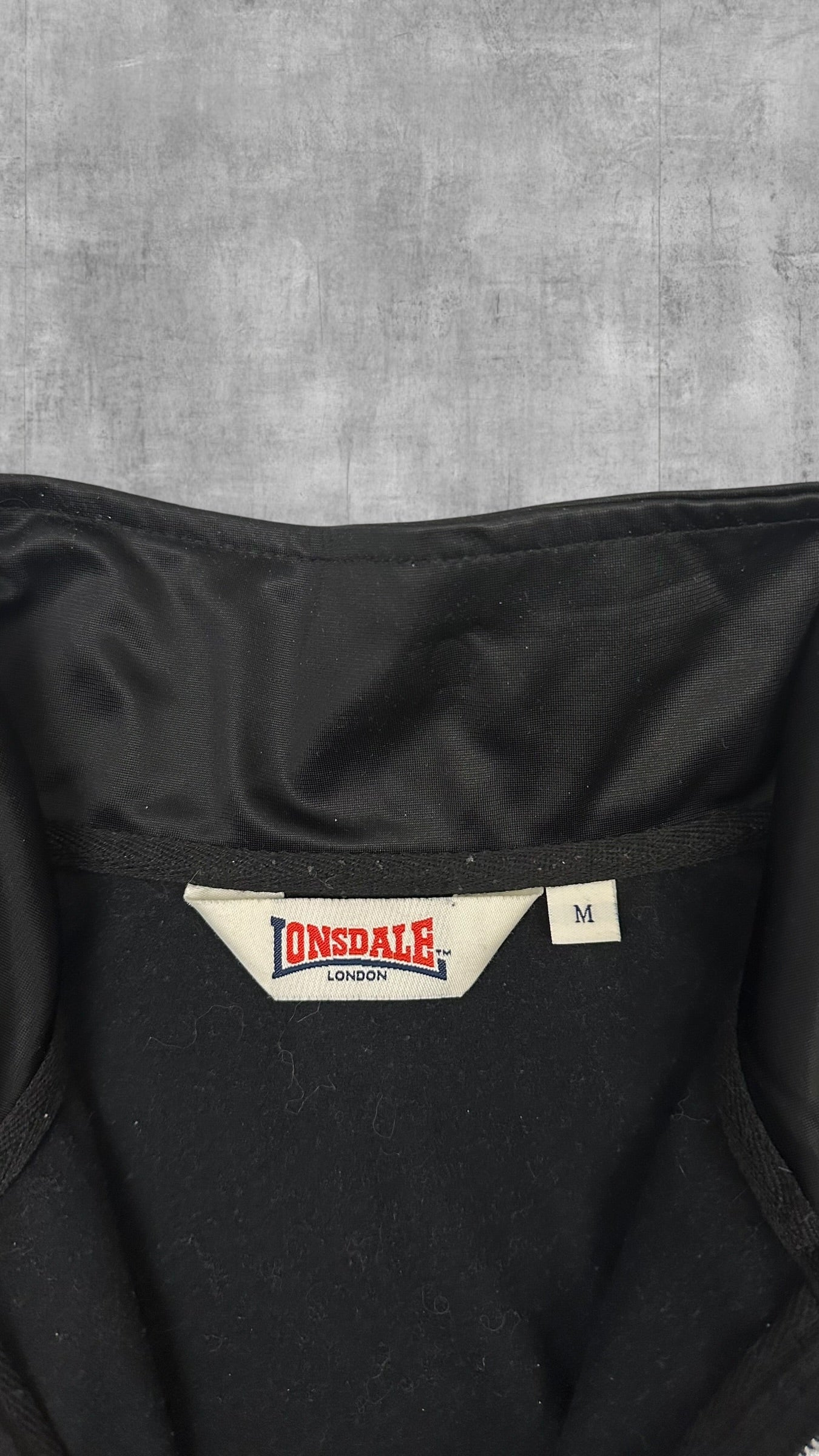 Lonsdale London Trainingsjacke Taped Schwarz Weiß M
