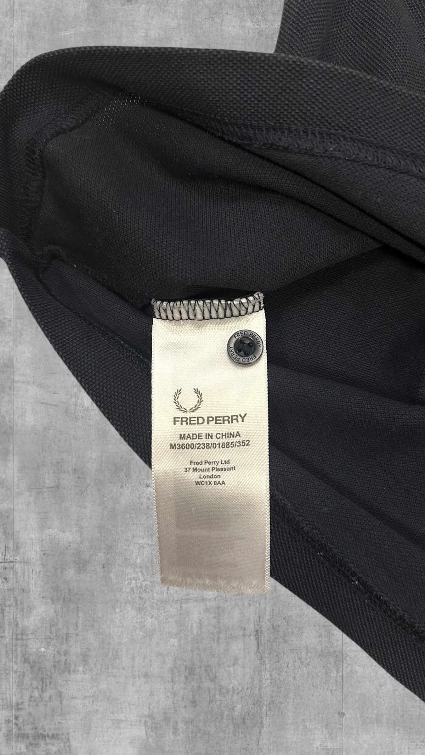 Fred Perry Polo Shirt Schwarz Weiß S