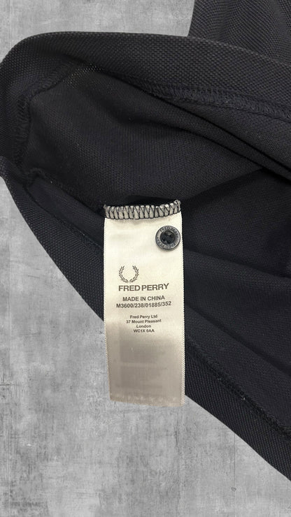 Fred Perry Polo Shirt Schwarz Weiß S