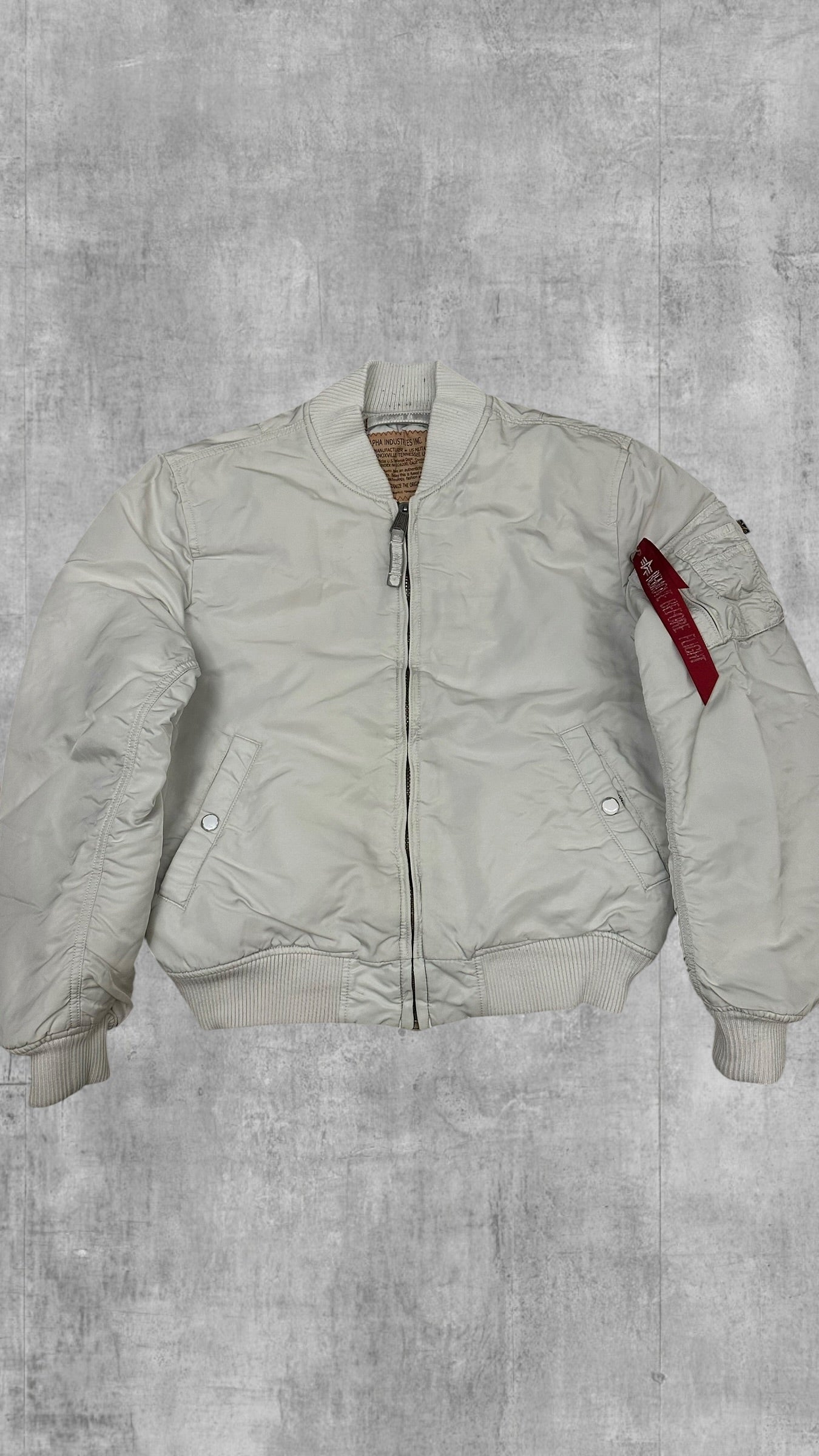 Alpha Industries Bomberjacke Weiß S