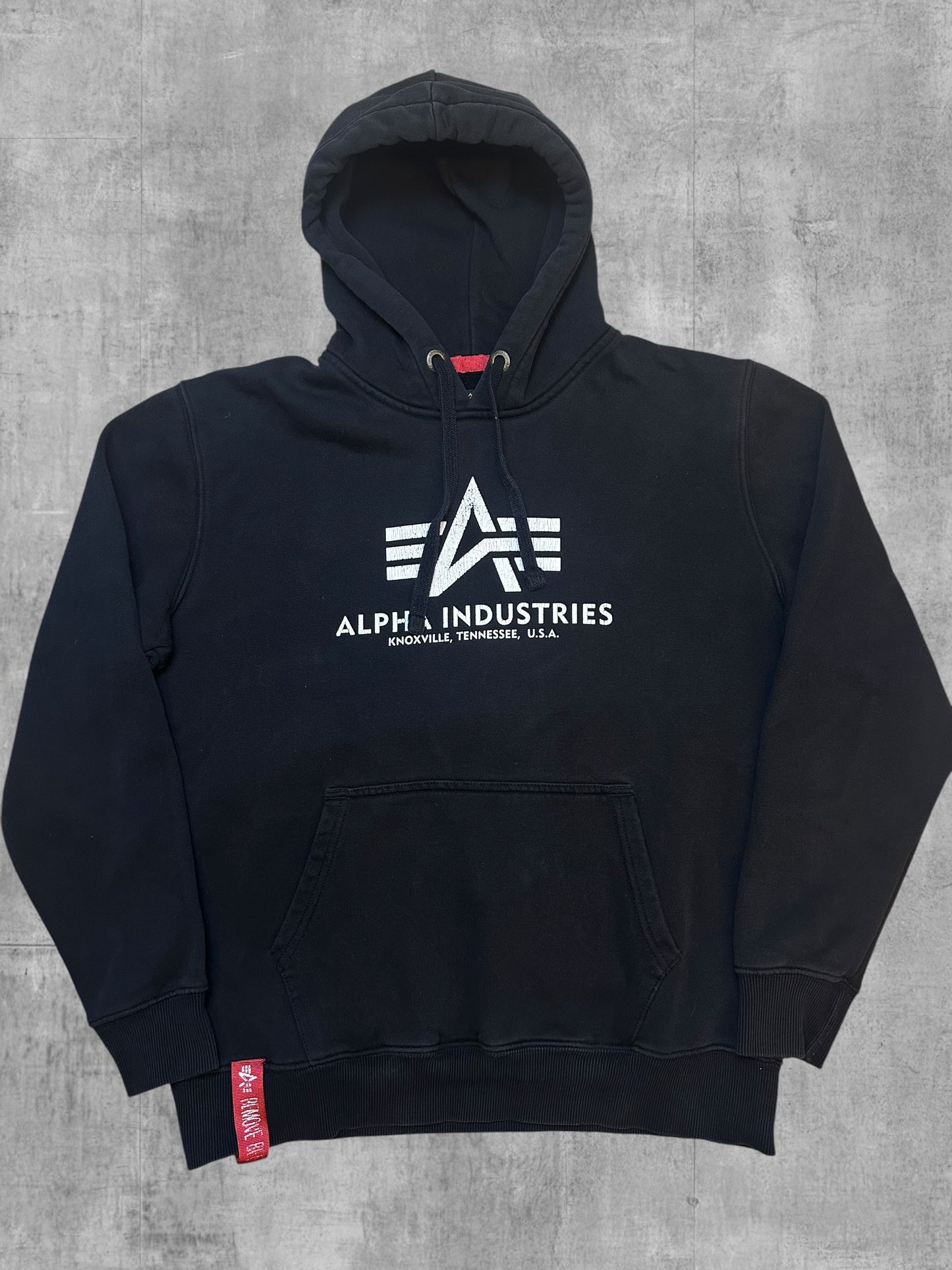 Alpha Industries Hoodie Pullover Schwarz Weiß M