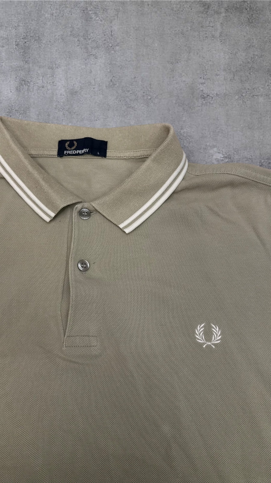 Fred Perry Polo Shirt Khaki L