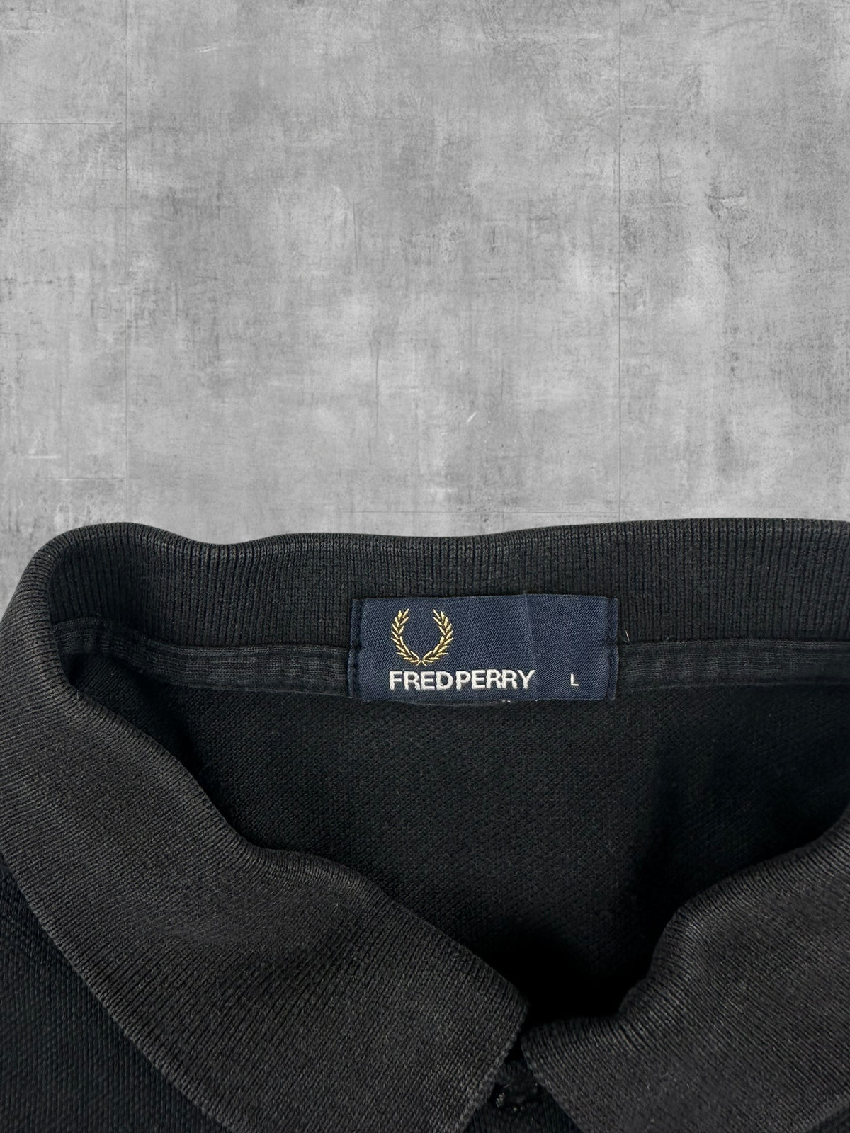 Fred Perry Polo Shirt Schwarz Dunkelgrün L