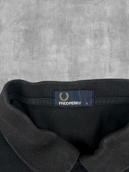 Fred Perry Polo Shirt Schwarz Dunkelgrün L