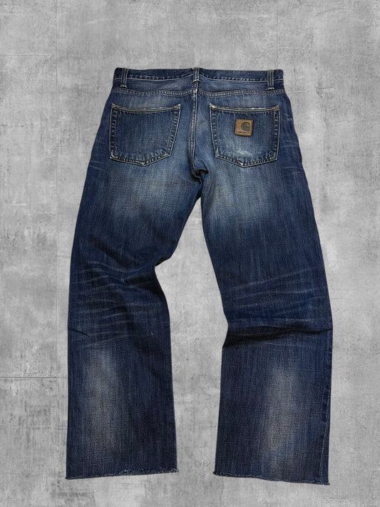 Carhartt Klondike Jeans Dunkelblau W31 L30 gekürzt