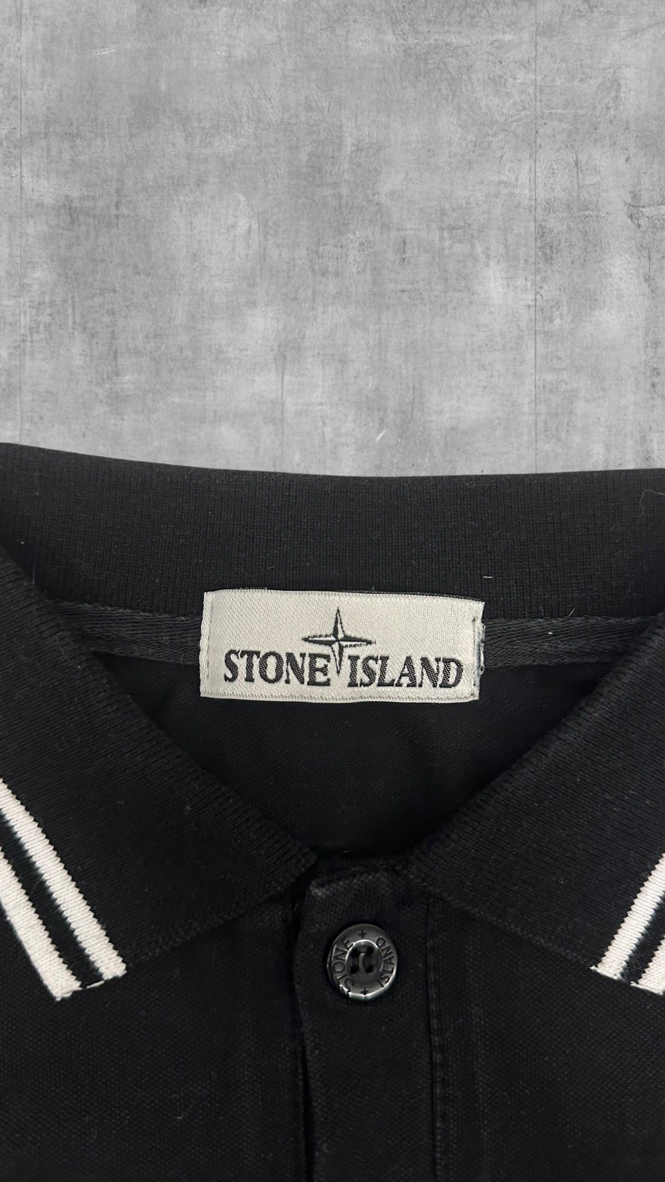 Stone Island Polo Shirt Schwarz Weiß M