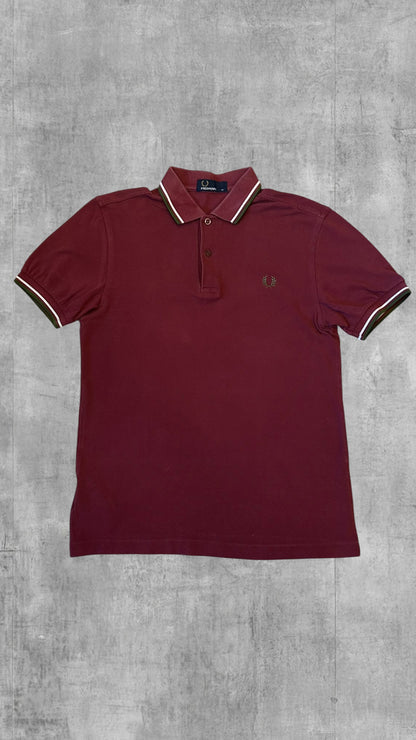 Fred Perry Polo Shirt Weinrot XS