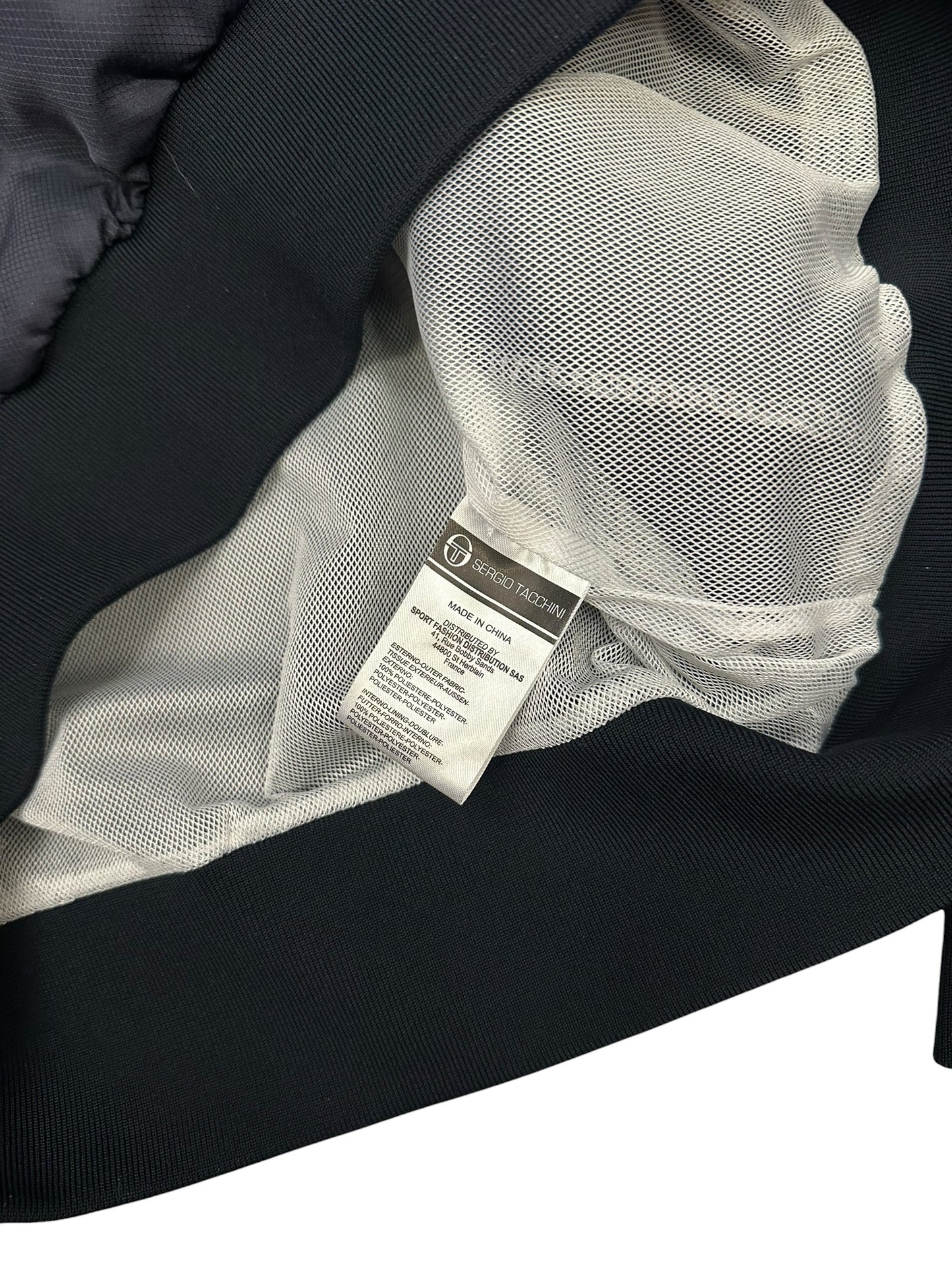 Sergio Tacchini Trainingsjacke Windbreaker Regenjacke Schwarzblau Weiß Türkis XL
