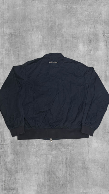 Vintage Lyle & Scott Bomberjacke Windbreaker Navy Blau XL