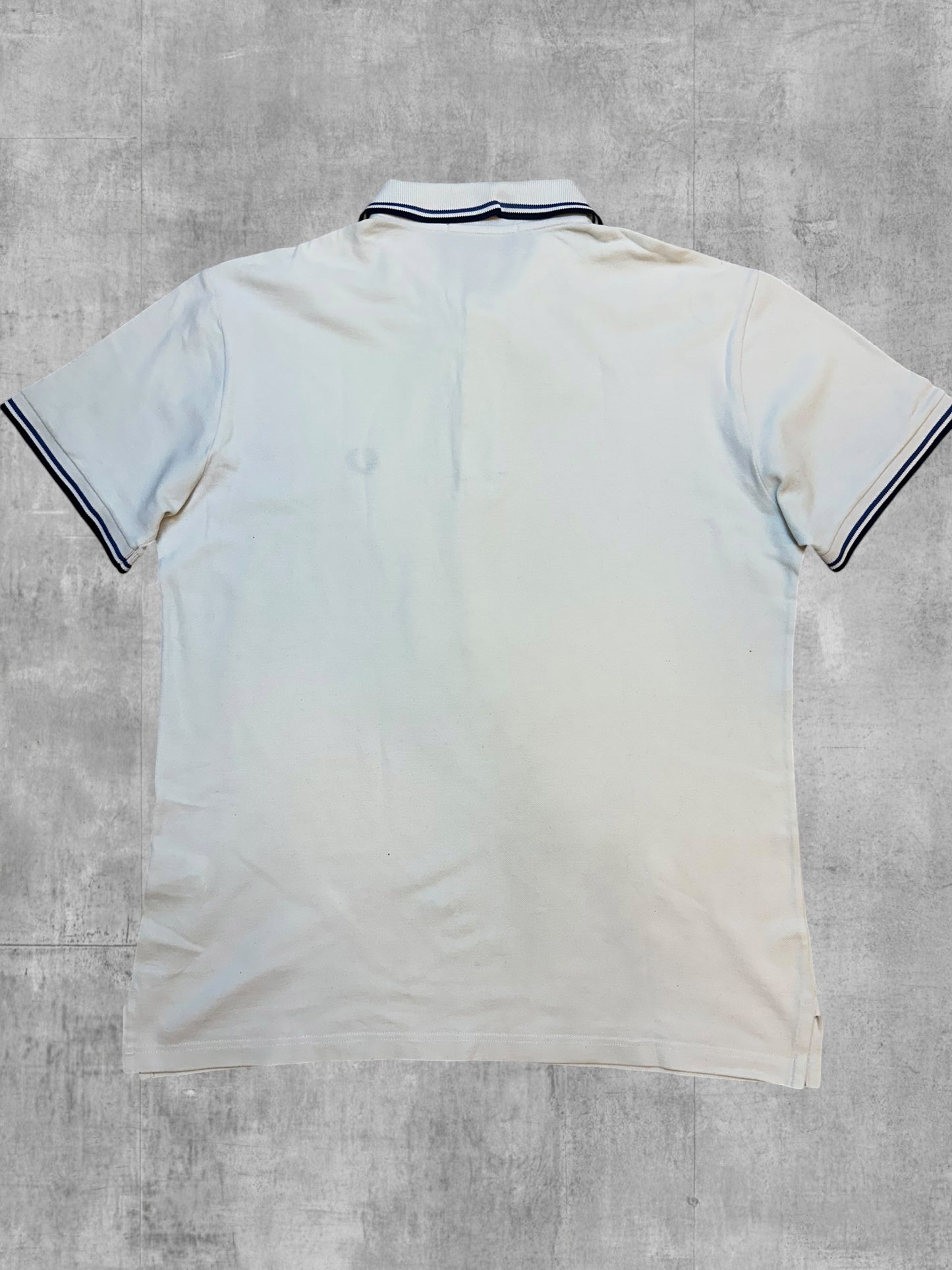 Fred Perry Polo Shirt Weiß Schwarz Navy Blau M
