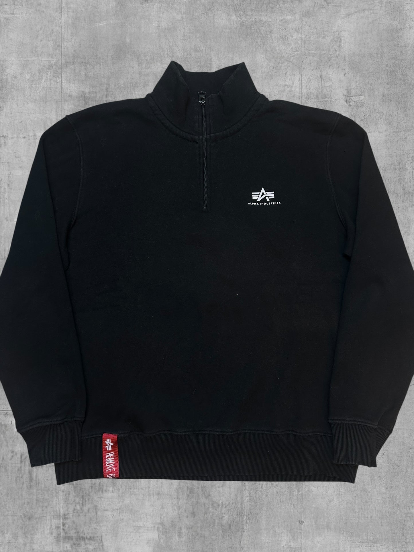 Alpha Industries Half Quarter Zip Pullover Schwarz L