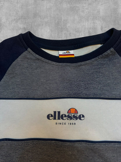 Ellesse Sweatshirt Navy Blau Weiß S