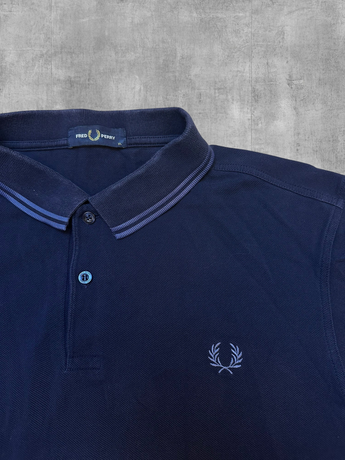 Fred Perry Polo Shirt Navy Blue XL