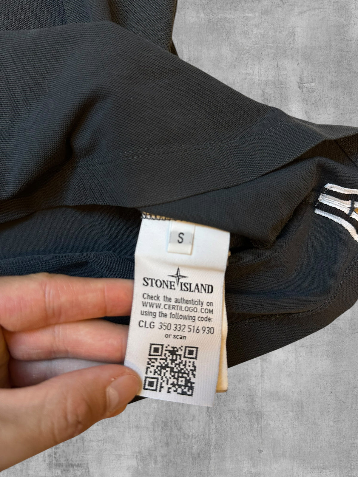 Stone Island Polo Shirt Dunkelgrau S Slim Fit