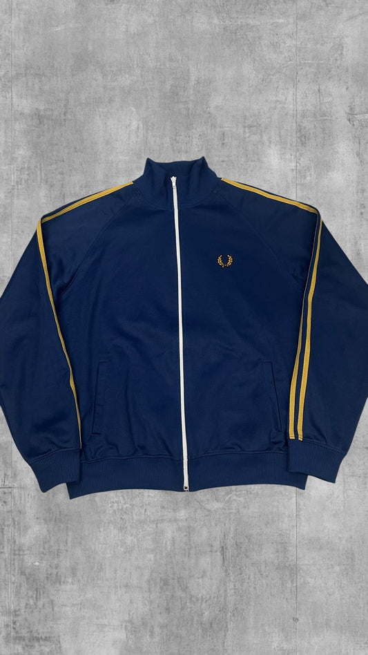 Fred Perry Trainingsjacke Taped Dunkelblau Gold L