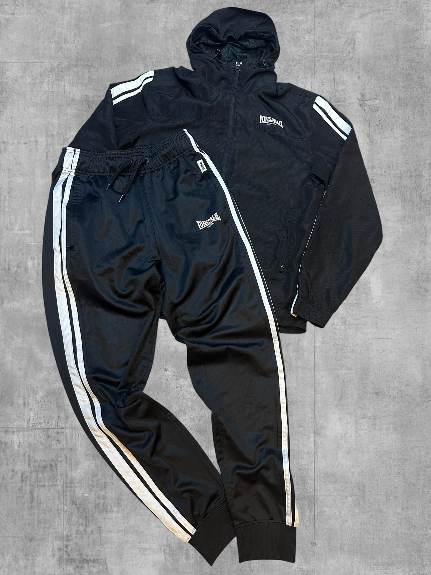 Lonsdale London Trainingsanzug Schwarz Weiß S / XS