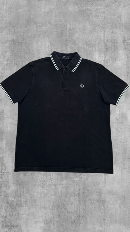 Fred Perry Polo Shirt Schwarzblau Weiß XL